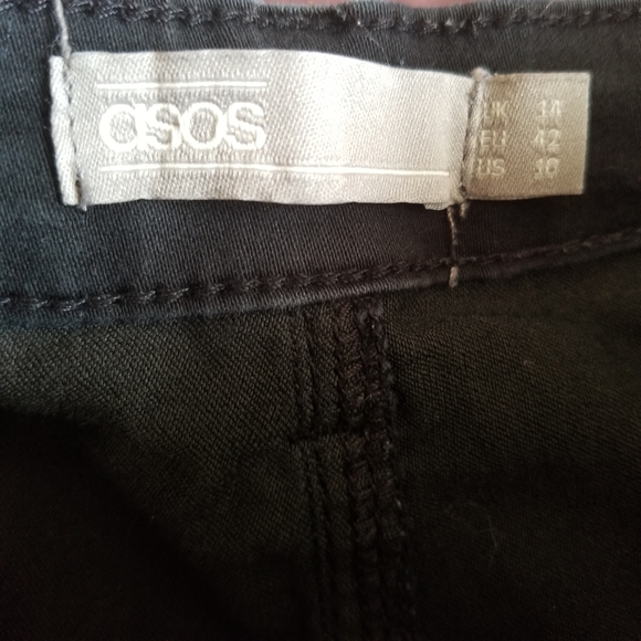 ASOS black High Rise Skinny Ankle Jeans 10 - Picture 6 of 7